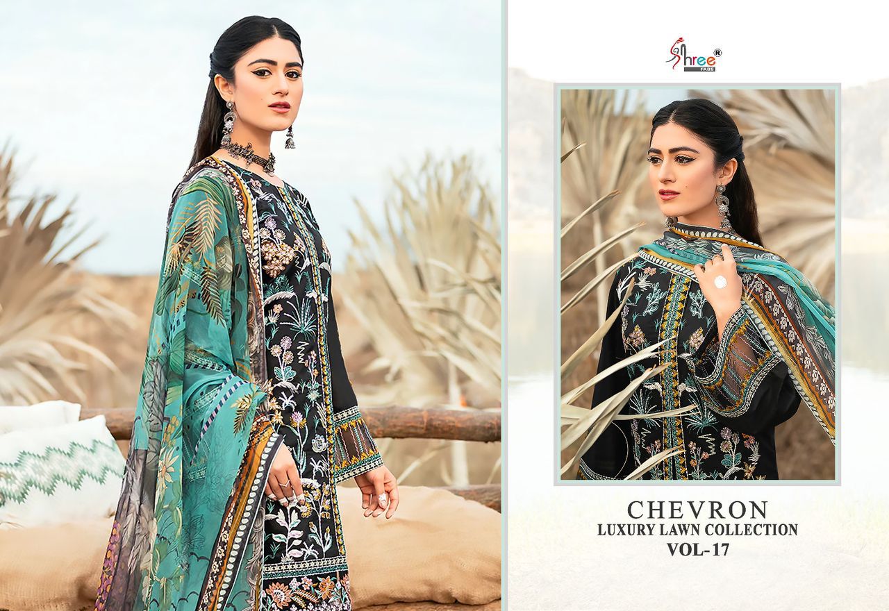 Chevron Luxury Lawn Collection Vol 17 Pakistani Suits Catalog
